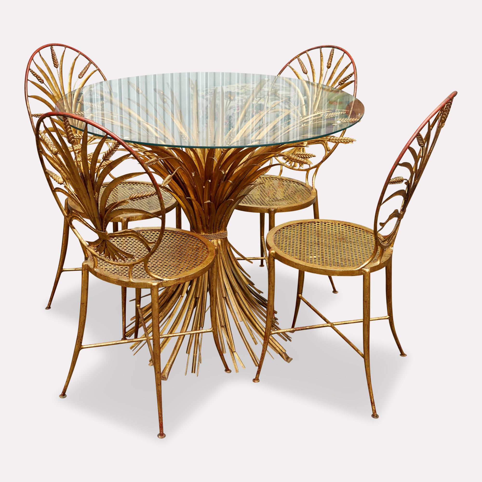 Wheat Sheaf Table & Chairs | Antique | S. Salvadori - Firenze
