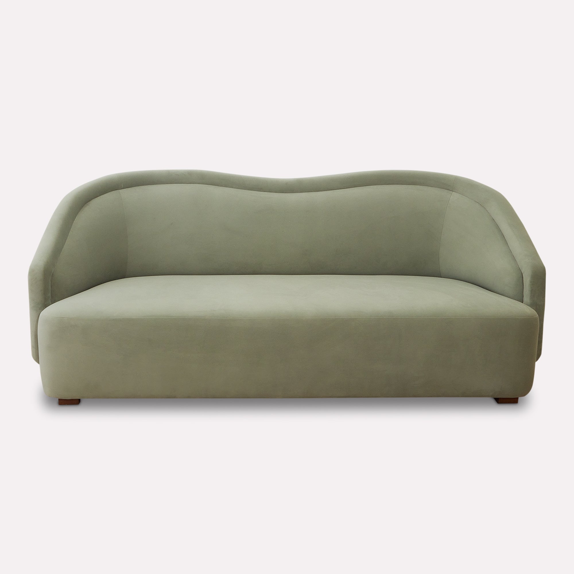 celadon green settee in velvet 