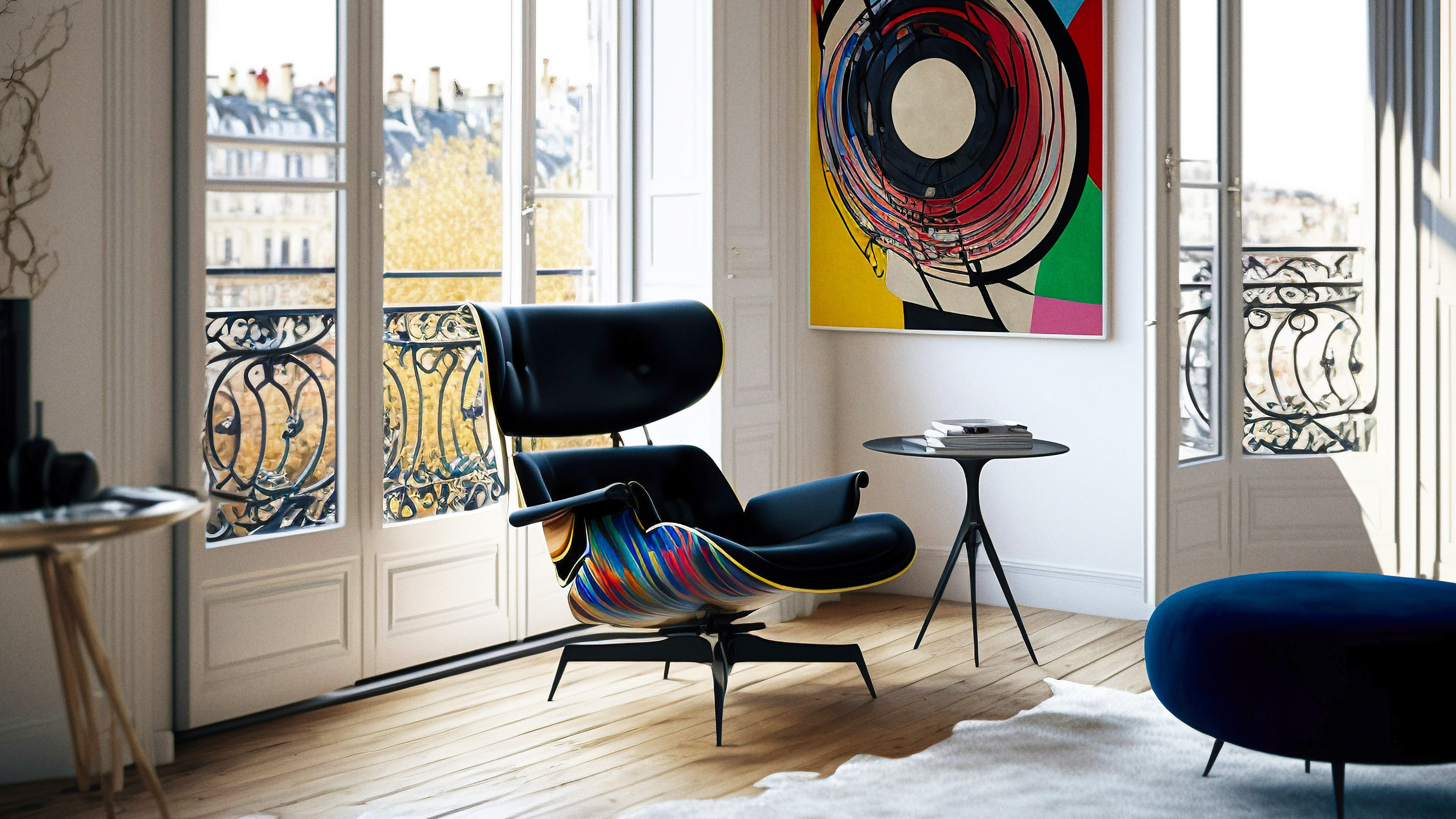 Eames chair in a Parisian apartment 